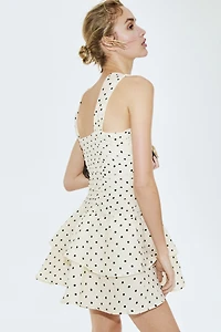 Robe plissée avec jupe évasée