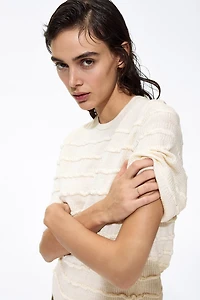 Haut à volants en tricot