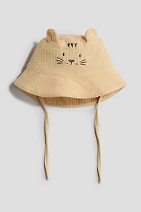 Embroidered-Detail Sun Hat