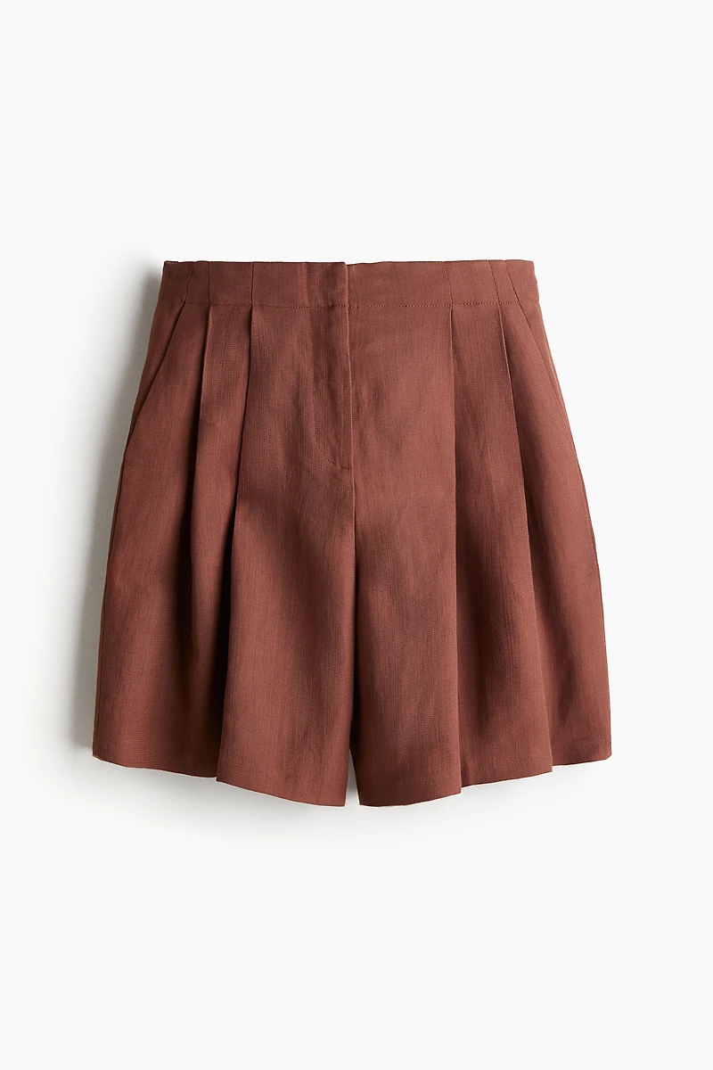 Linen-Blend Bermuda Shorts