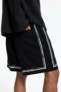 Loose-Fit Printed Shorts