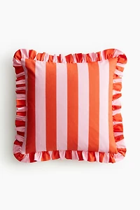 Ruffle-trimmed Cushion Cover