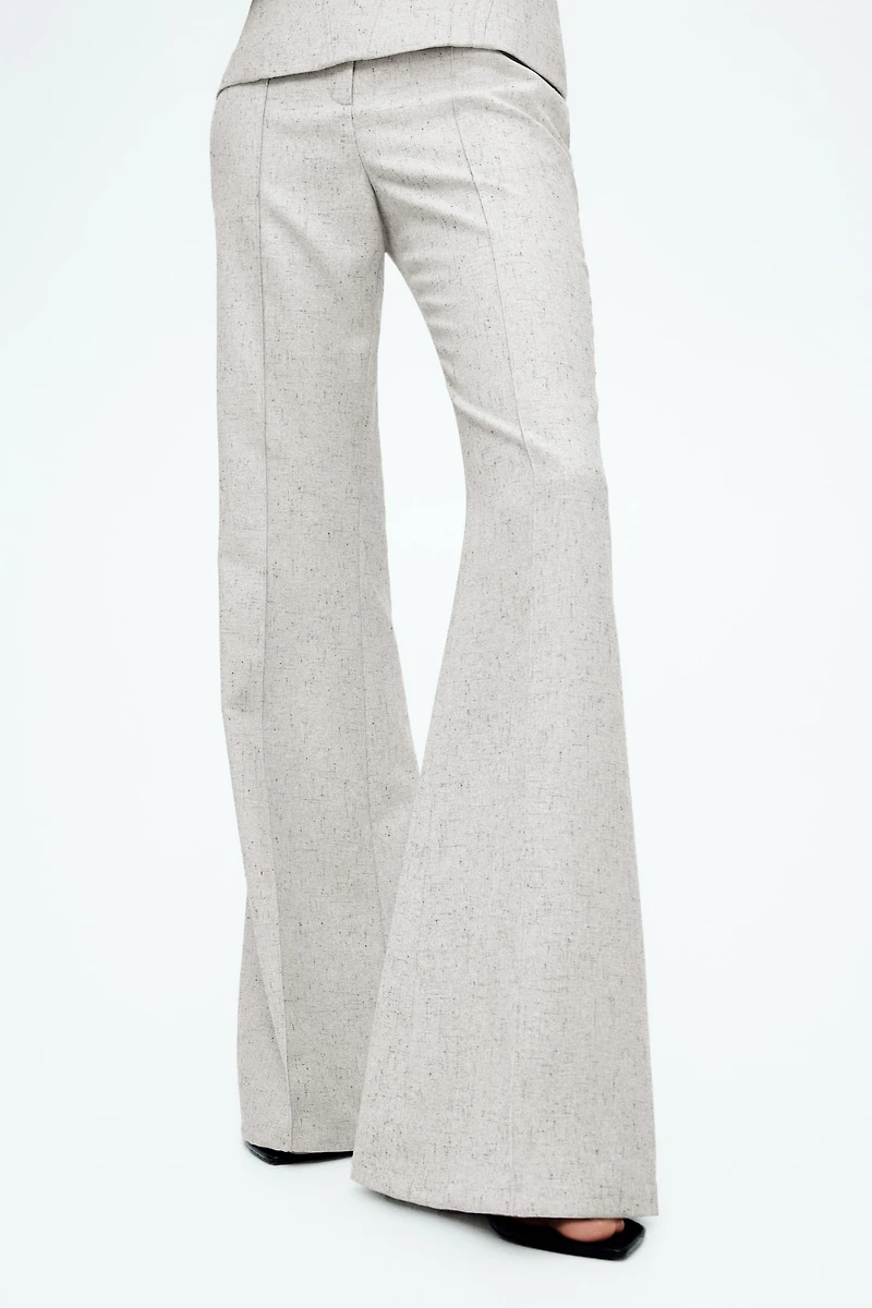 Flared Creased Pants