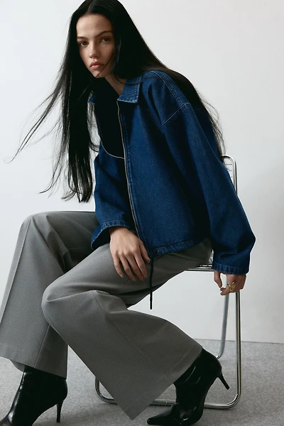 Denim Jacket with Collar