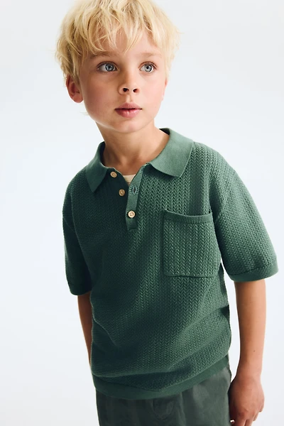 Polo en tricot de coton