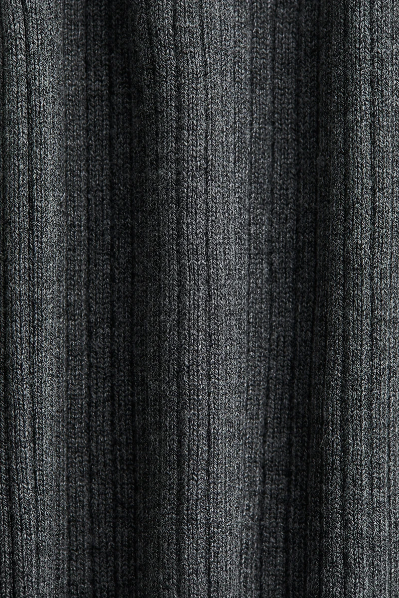 Flared Rib-Knit Pants