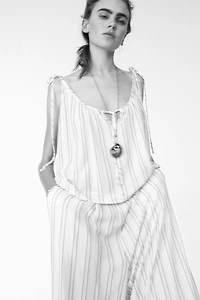 Wide-Leg Drawstring Pants