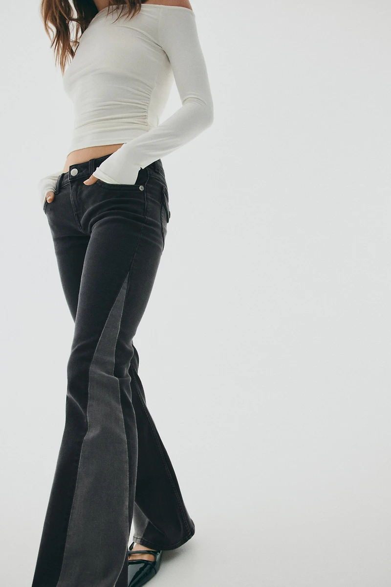 Jean évasé taille basse