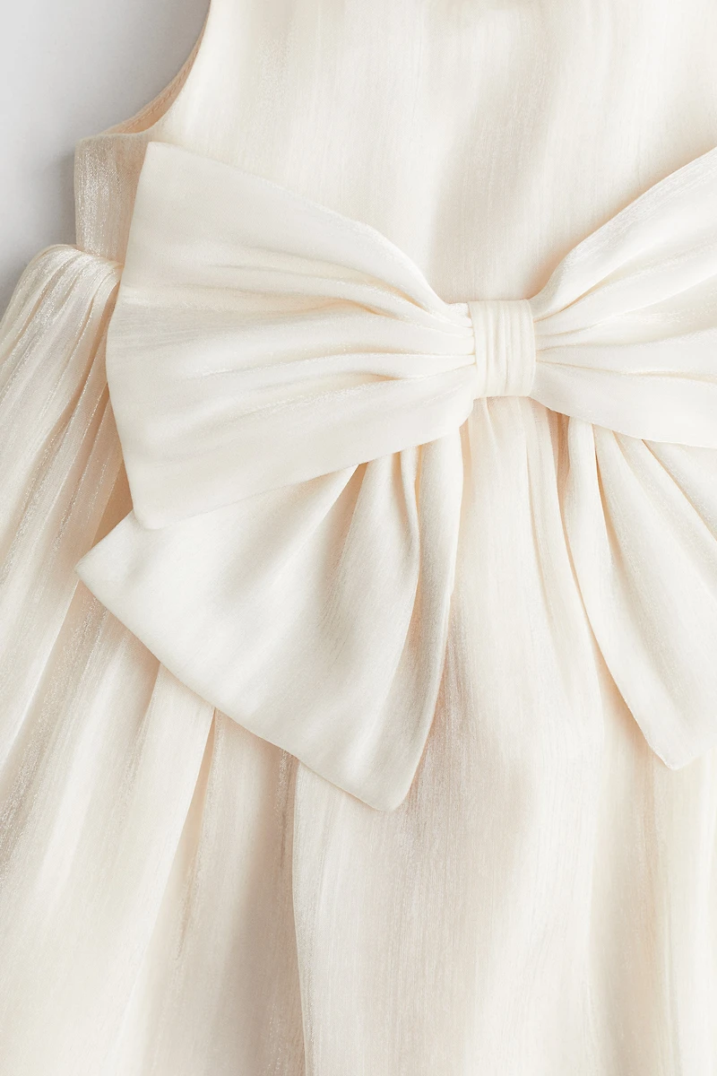 Bow-Detail Organza Dress