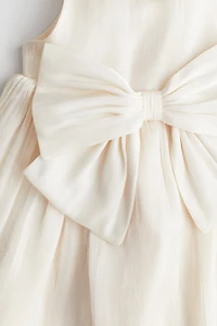 Bow-Detail Organza Dress