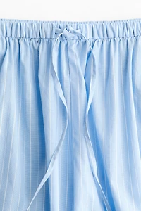 Cotton Balloon-Leg Pants