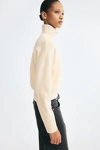 Fine-Knit Half-Zip Sweater