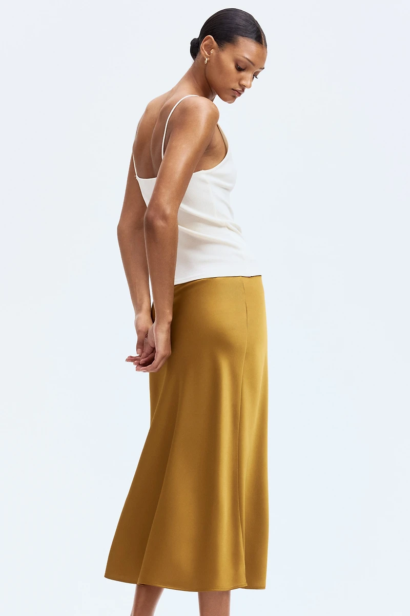 Satin Midi Skirt