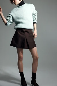 Bow-Front Mini Skirt
