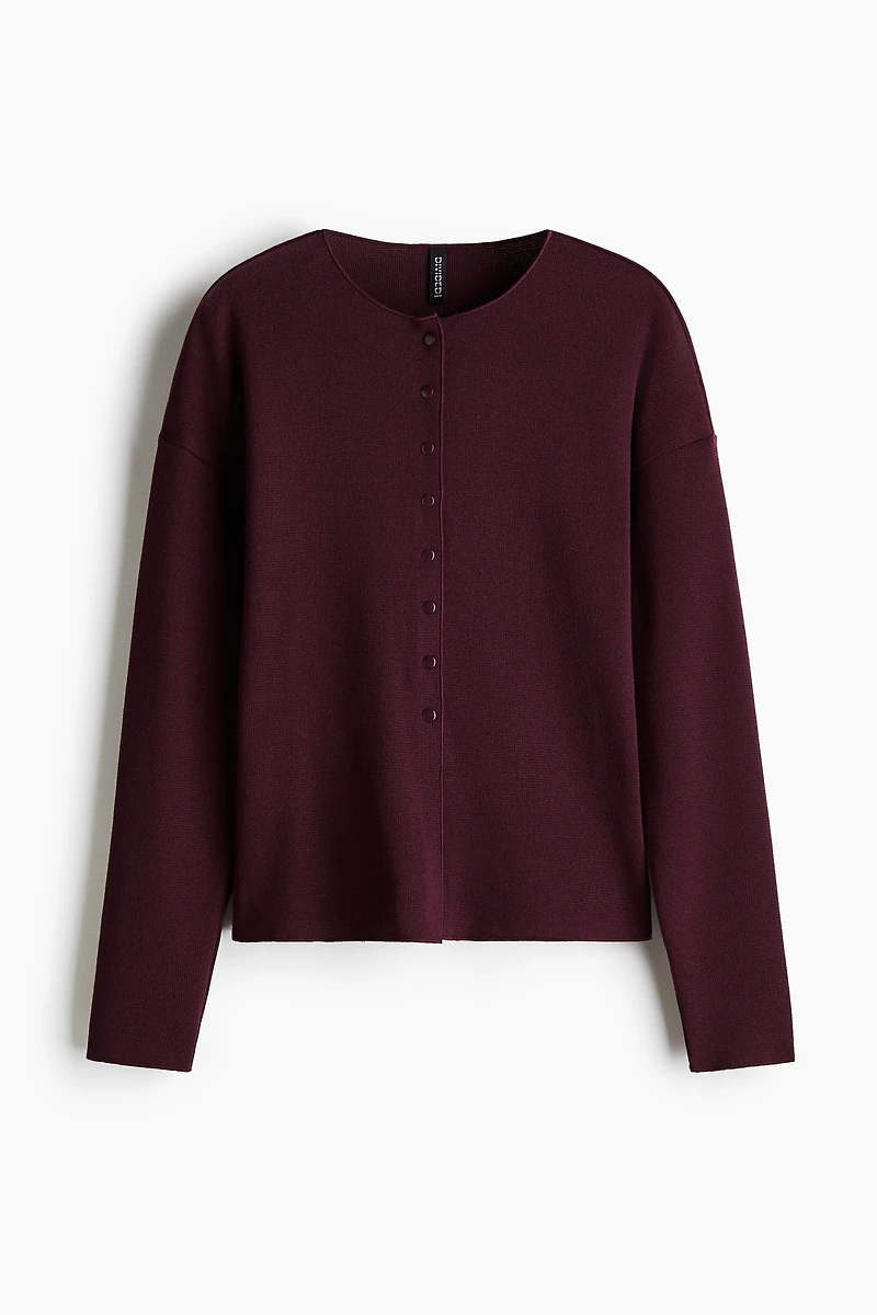 Textured-Knit Cardigan