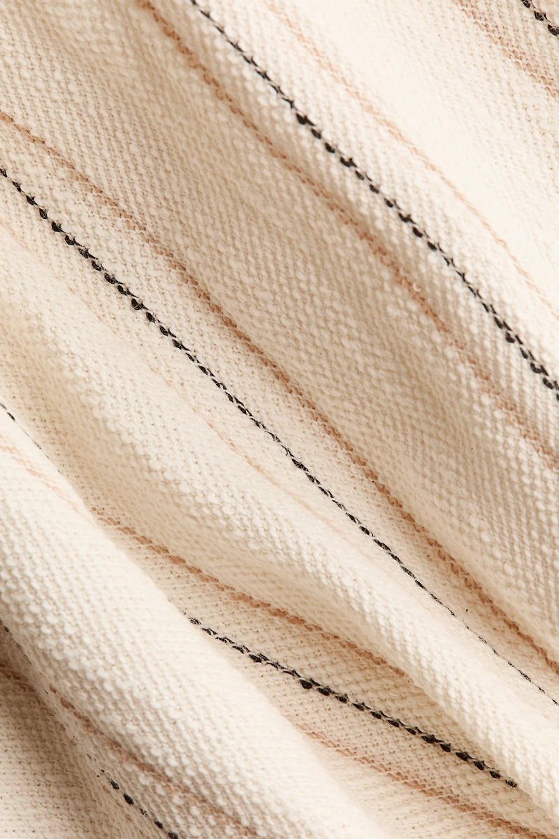 One-Shoulder Textured Cotton Top