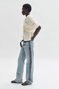 Draped Satin Top
