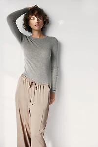 Pantalon large avec cordon de serrage
