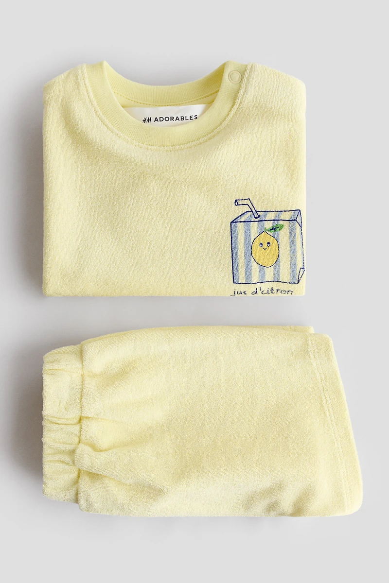 Ensemble 2 pièces en tissu éponge