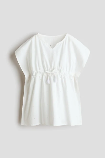 Beach Kaftan with Eyelet Embroidery