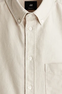 Regular-Fit Short-Sleeved Oxford Shirt