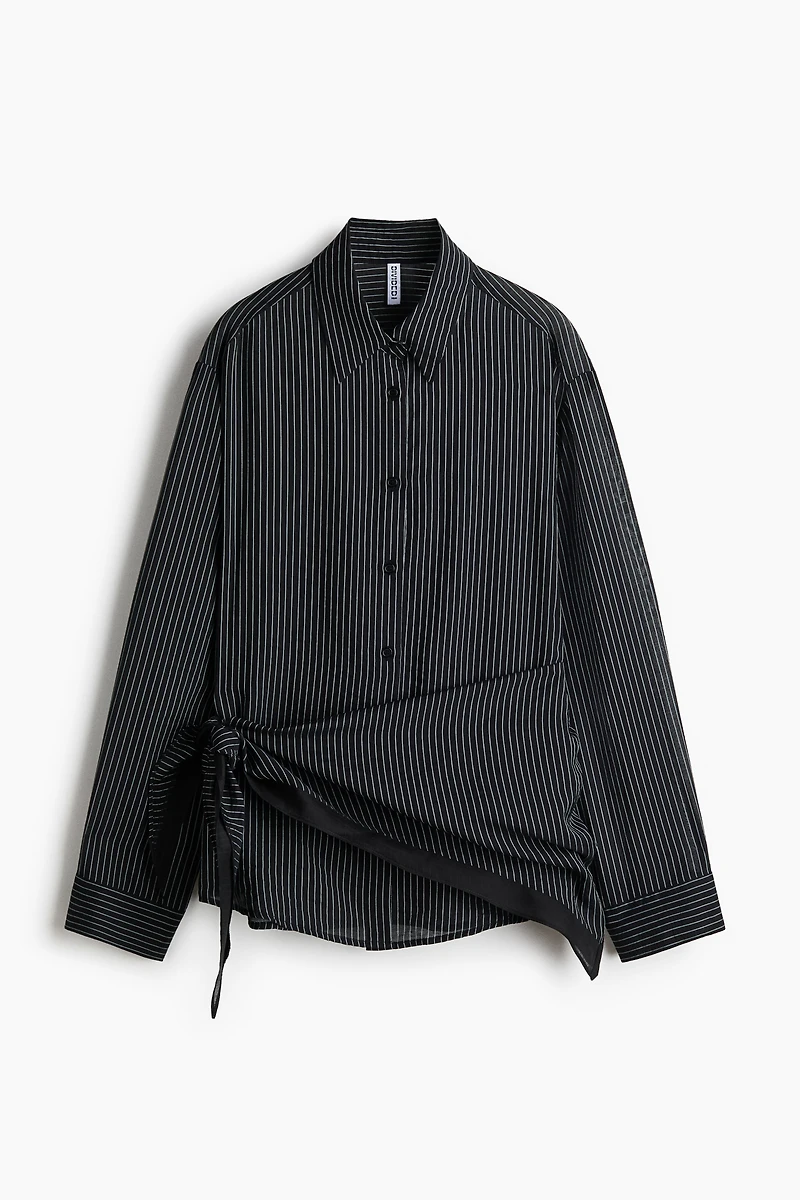 Scarf-Detail Shirt