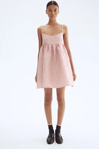 Jacquard-Weave Strappy Dress