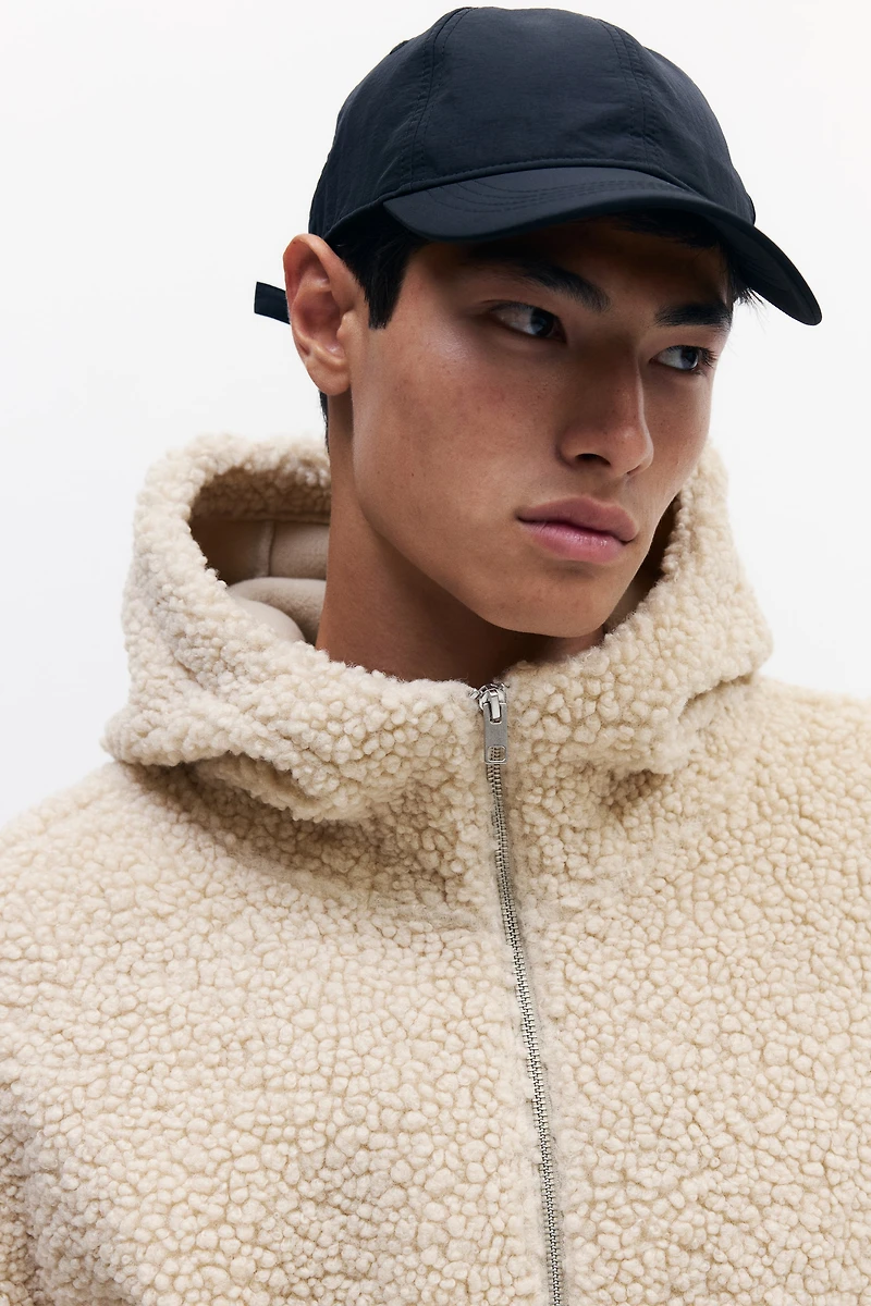 Veste à capuche ample en polar