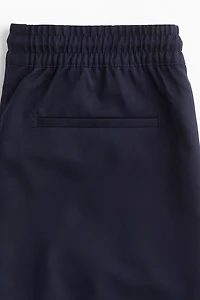Creased Pants with Drawstring