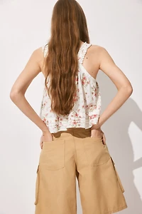 Lace-Detail Strappy Top