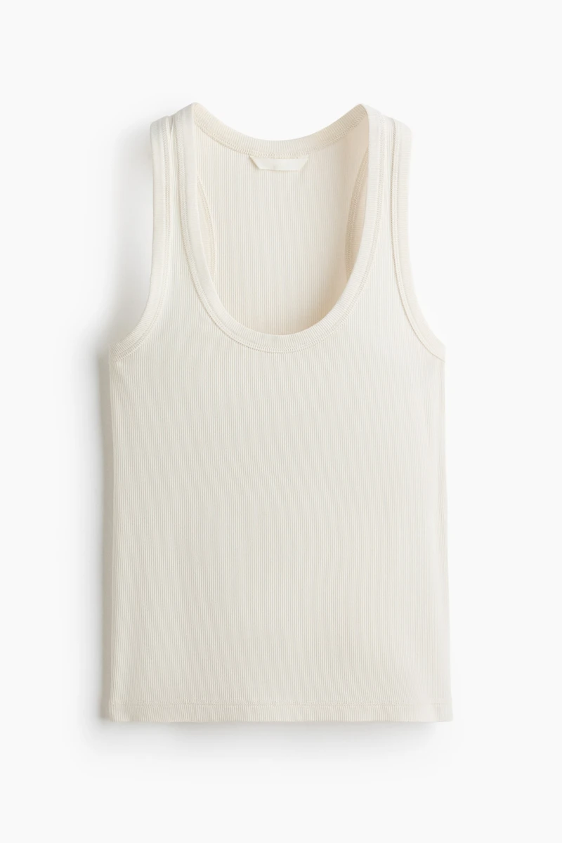 Ribbed Viscose Tank Top