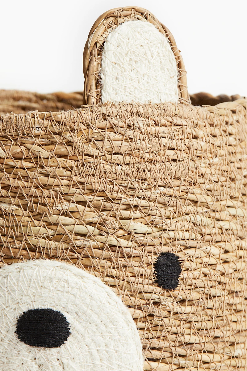 Bear-Shaped Jute Storage Basket