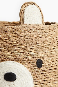 Bear-Shaped Jute Storage Basket