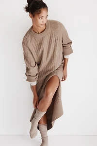 Robe maxi en tricot torsadé