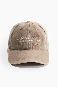 Motif-Detail Cotton Cap