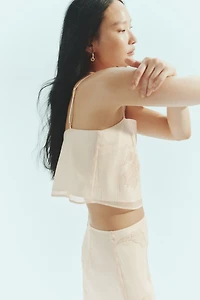 Bead-Embroidered Camisole Top