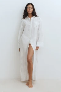 Linen-Blend Shirt Dress