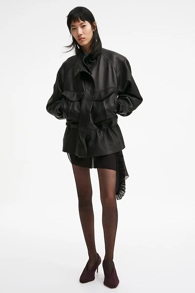 Peplum Leather Jacket