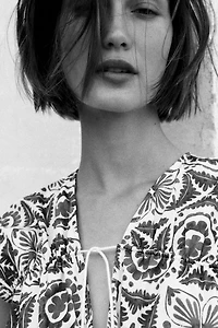 Drawstring-Detail Poplin Dress