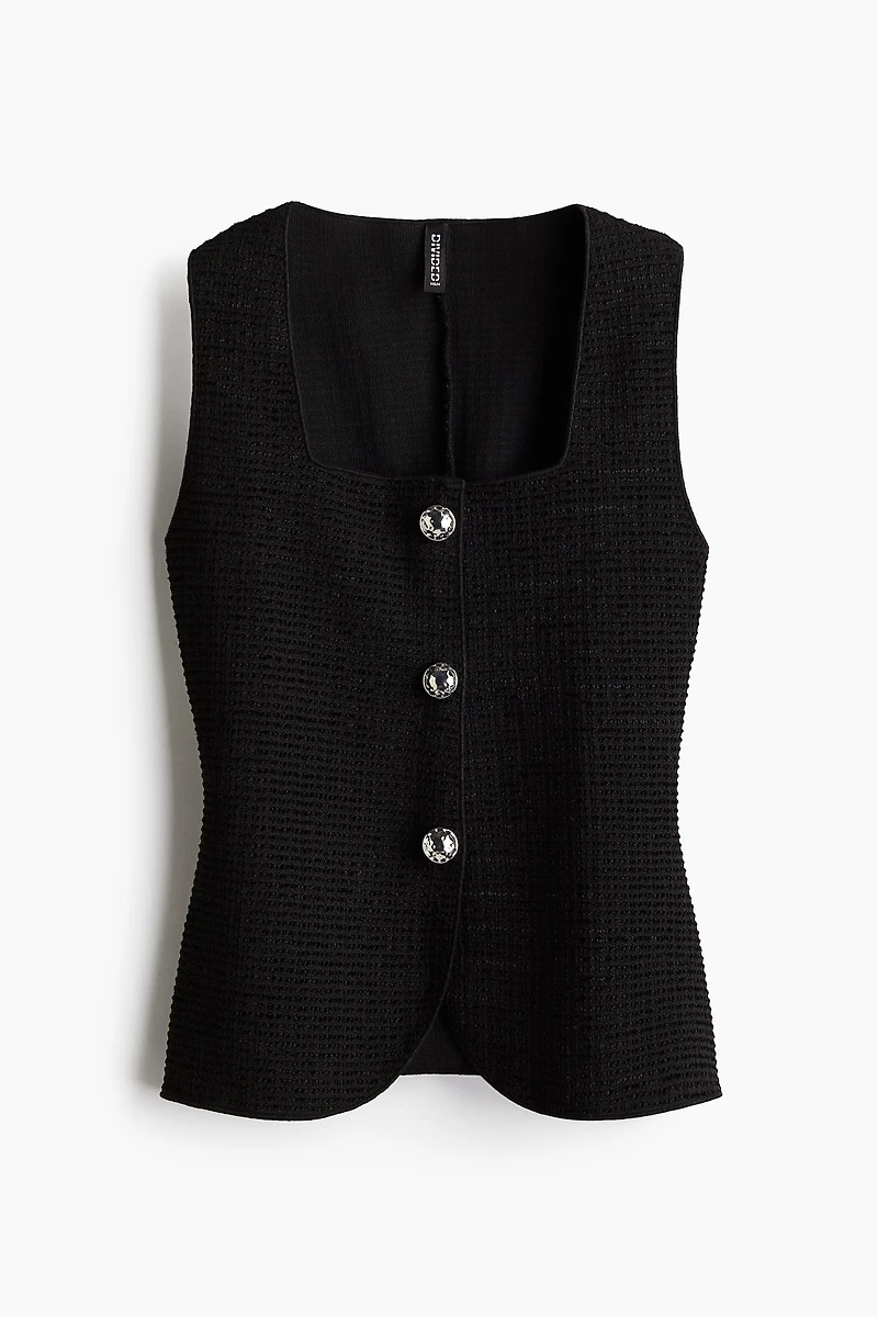 Textured Jersey Vest