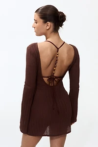 Boat-Neck Beach Dress