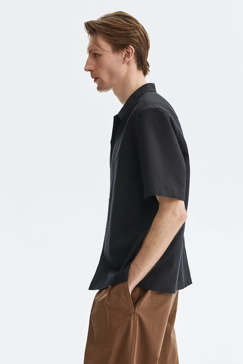 Relaxed-Fit Linen-Blend Resort Shirt