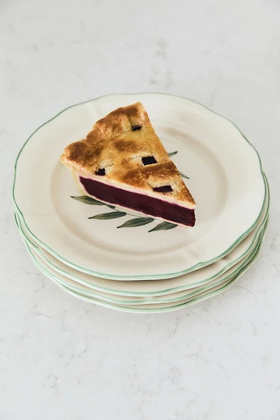 Petite assiette peinte à la main en grès cérame