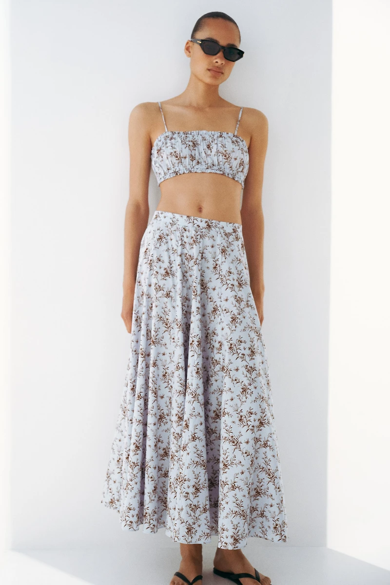 Ruffle-Trimmed Bralette Top