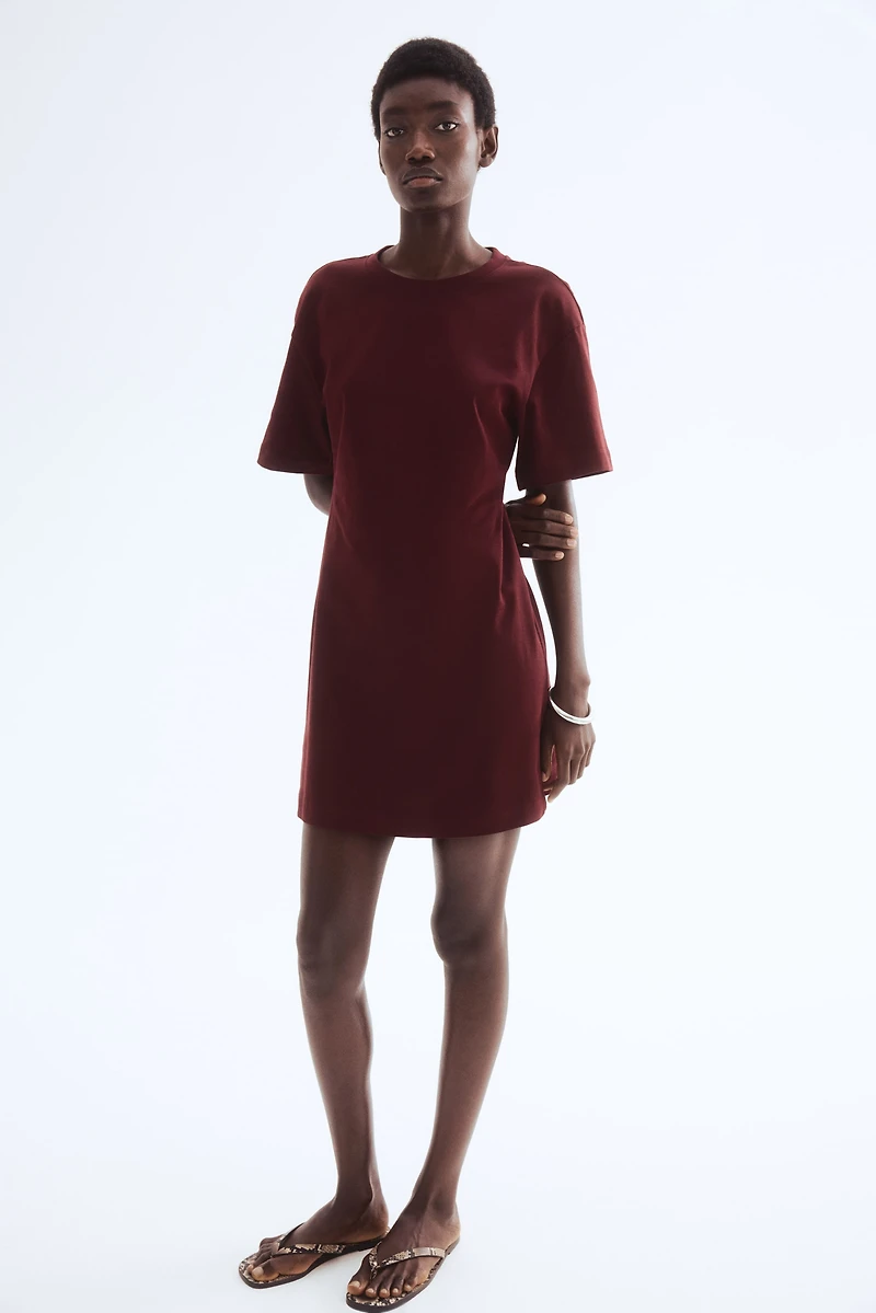Defined-Waist T-Shirt Dress