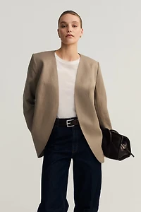 Collarless Blazer