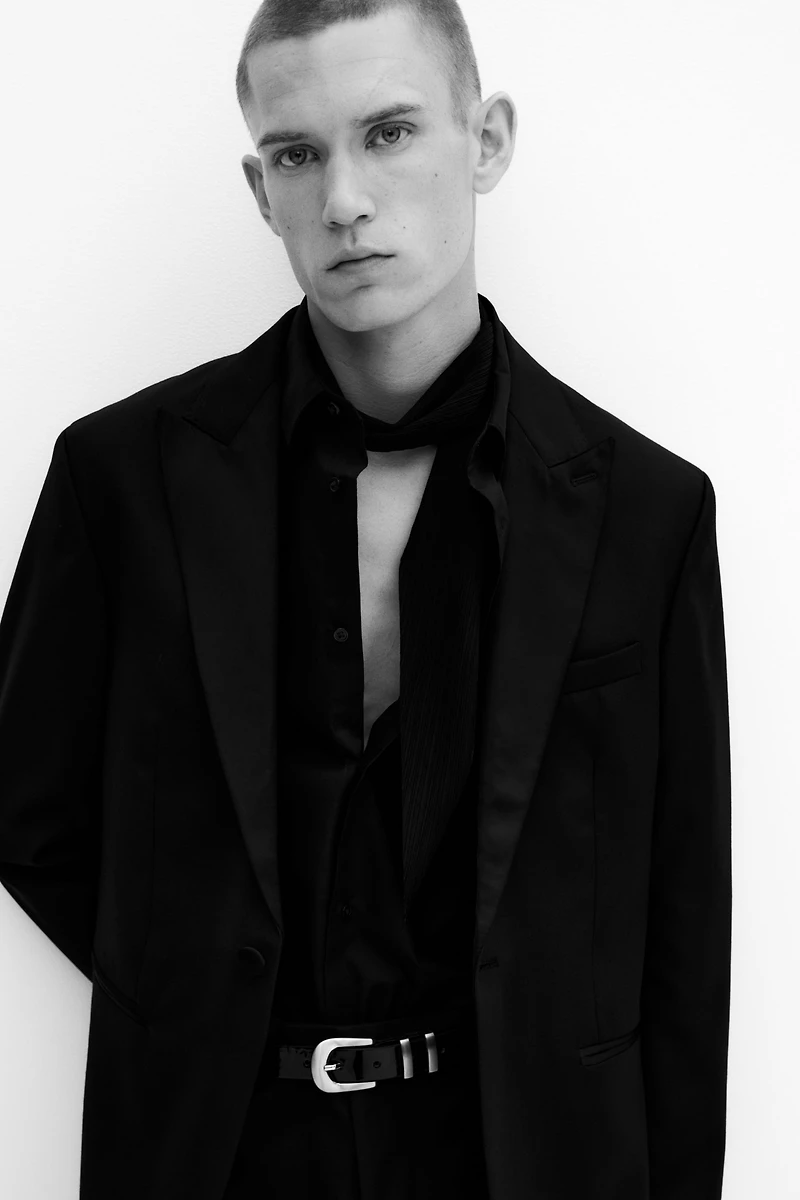 Slim-Fit Wool-Blend Tuxedo Jacket