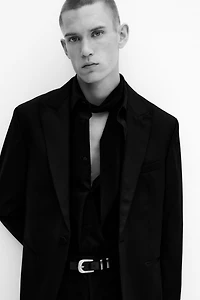 Slim-Fit Wool-Blend Tuxedo Jacket