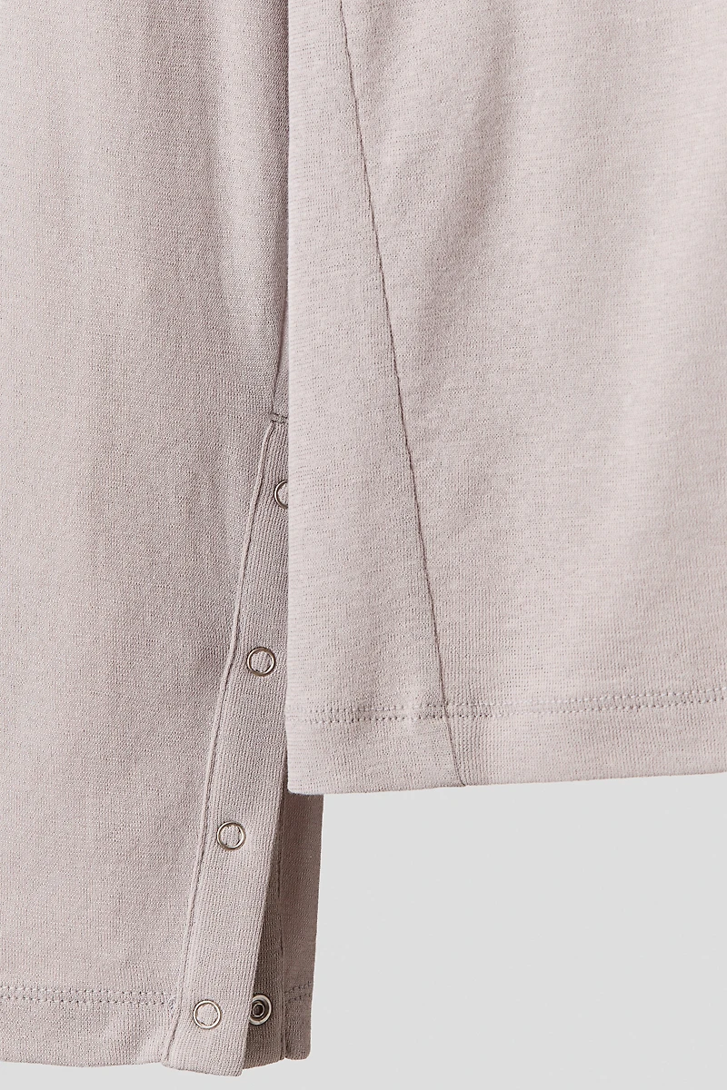 T-shirt près du corps à encolure boutonnée