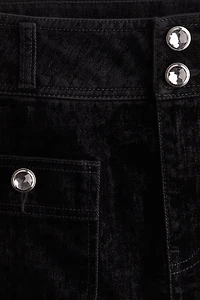 Minijupe avec boutons à strass